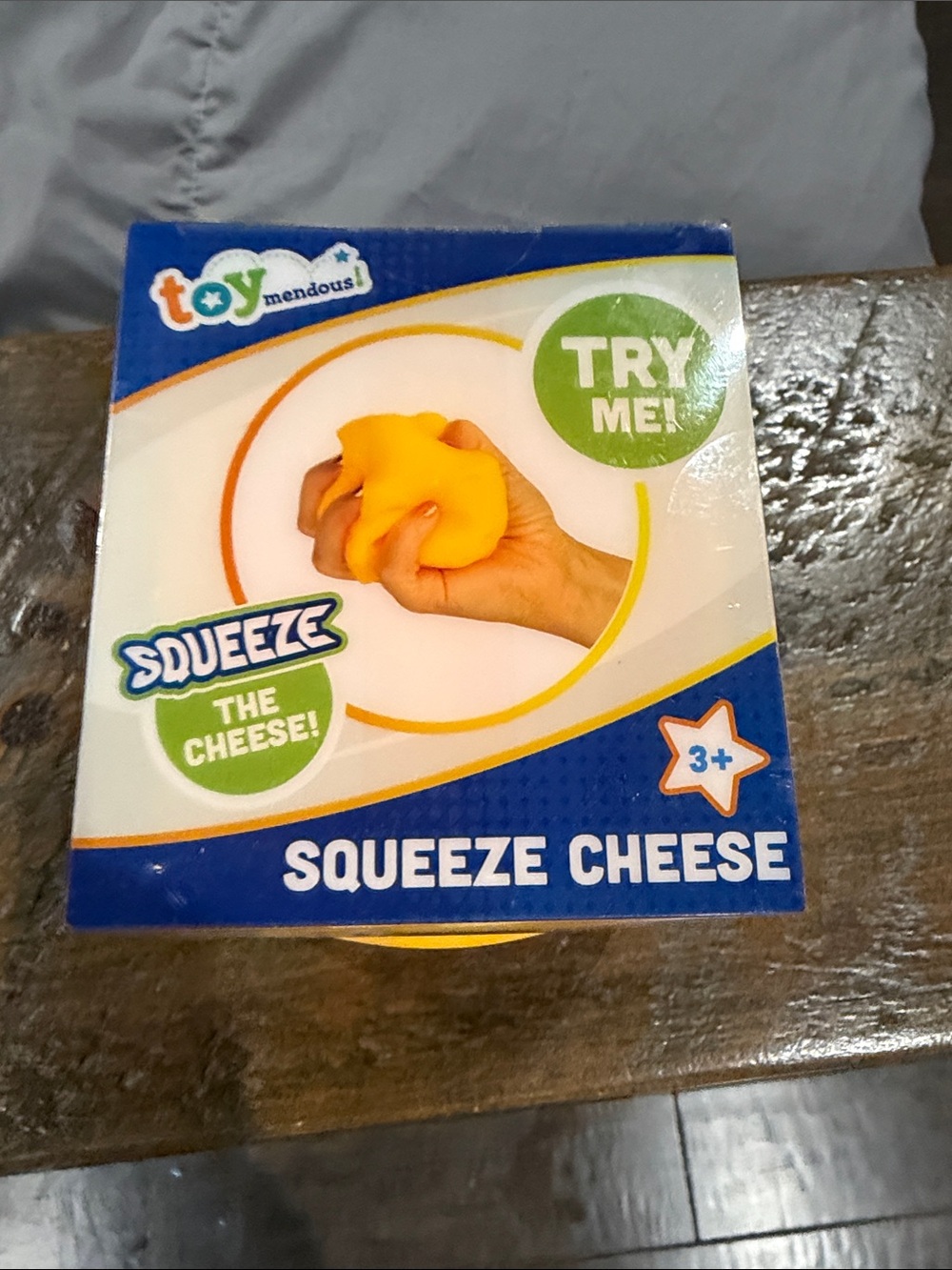 Squeeze Cheese Squishy Stress Toy - Yellow